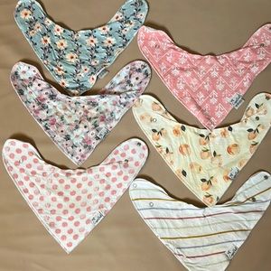 Lot of 6 Copper Pearl Bandana Bibs